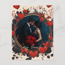 Gerahmter Valentinstag Postkarte