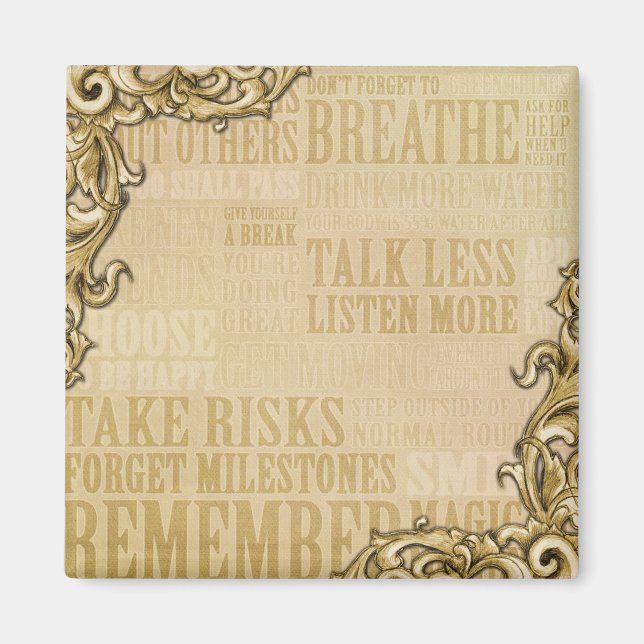 Gerahmtes 2-Zoll-Square-Magnet inspiriert Magnet (Vorne)