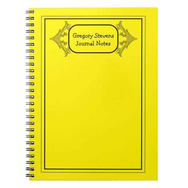 Gerahmtes Black Ornamental-Notebook Notizblock (Vorderseite)