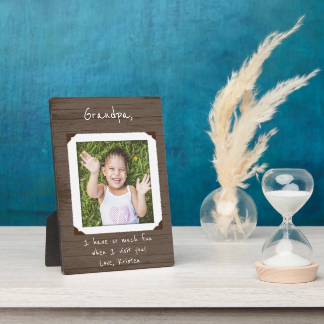 Gerahmtes Foto Plaque für Oma / Opa Fotoplatte (Seite)