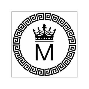 Gerahmtes Monogramm der ersten Kronenkrone des kla Permastempel