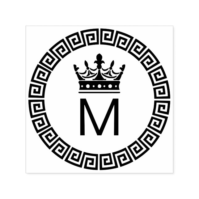 Gerahmtes Monogramm der ersten Kronenkrone des kla Permastempel (Design)