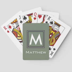 Gerahmtes Monogramm für die benutzerdefinierte mil Spielkarten