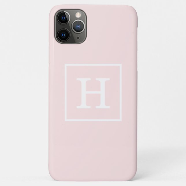 Gerahmtes Monogramm, hell rosa, erste Case-Mate iPhone Hülle (Rückseite)