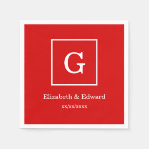 Gerahmtes Monogramm Serviette