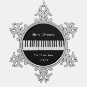 Gerahmtes Ornament des Piano Snowflakes