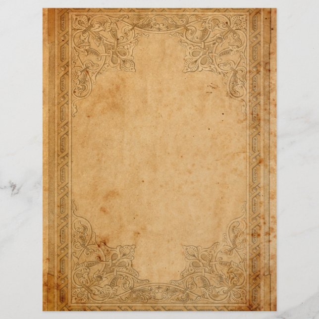 Gerahmtes Papier mit fallendem Alter (Vorderseite)