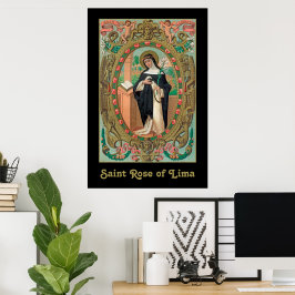 Gerahmtes Portrait der Rose Lima (K 48) Poster