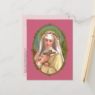 Gerahmtes Portrait der St. Rose Lima (M 024b) Postkarte