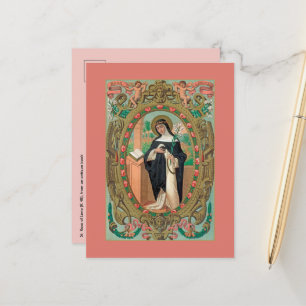 Gerahmtes Porträt der hl. Rosa von Lima (K 48) Postkarte