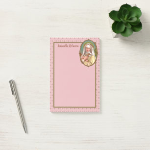 Gerahmtes Porträt der St. Rose von Lima (M 024b) Post-it Klebezettel