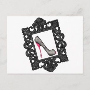 Gerahmtes Reptile Stiletto-Logo Postkarte