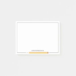 Gerahmtes Schreibpapier mit klassischem Bleistift Post-it Klebezettel