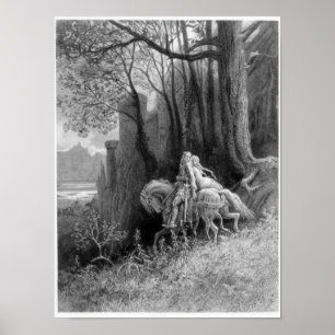 Geraint und Enid reiten weg Poster