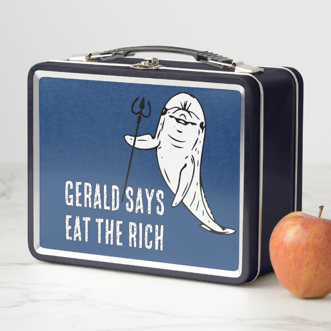 Gerald sagt Eßt die Reichen Metall Brotdose (Beispiel)
