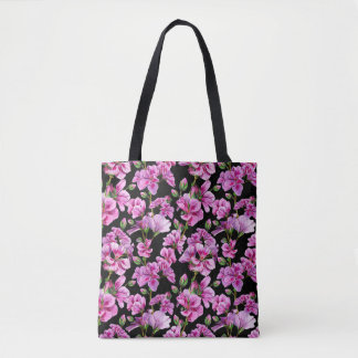 Geranazweige, Aquarellfarben-Rosa-Buds. Tasche