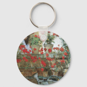 Geranien von Childe Hassam, Impressionismus im Vin Schlüsselanhänger