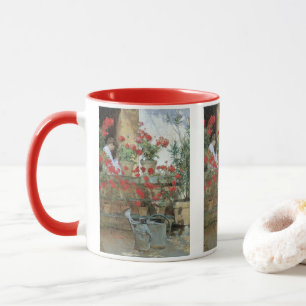 Geranien von Childe Hassam, Impressionismus im Vin Tasse