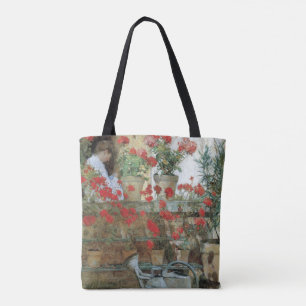 Geranien von Childe Hassam, Vintage-Impressionismu Tasche