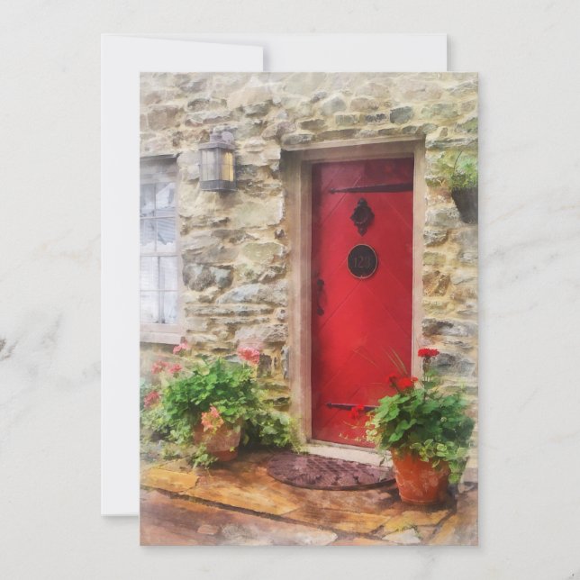 Geranien von Red Door (Vorderseite)