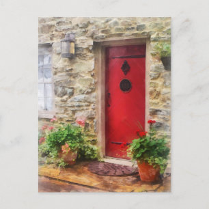 Geranien von Red Door Postkarte