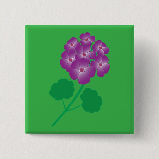 Geranienblumen Button (Vorderseite)