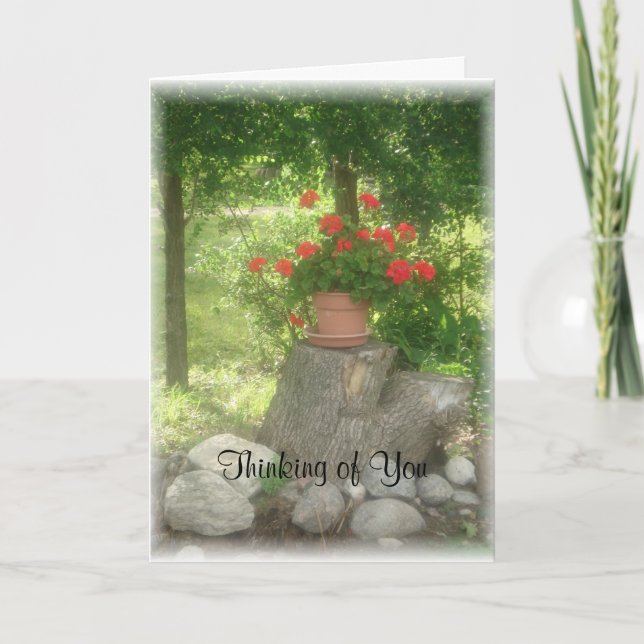 geranium1card, Denken Sie an Sie Karte (Vorderseite)