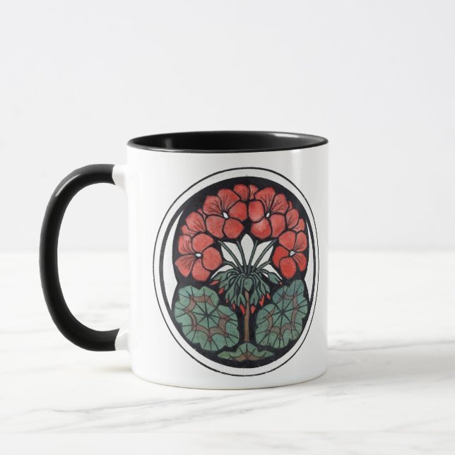 Geranium Art Nouveau Tasse (Links)