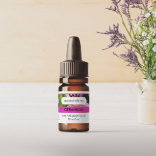 Geranium ätherische Öle Duftstoffflasche Aufkleber