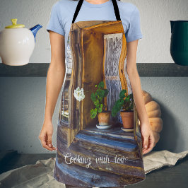 Geranium Blume am Fenster Schürze