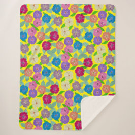 Geranium Blume Blanket Sherpadecke