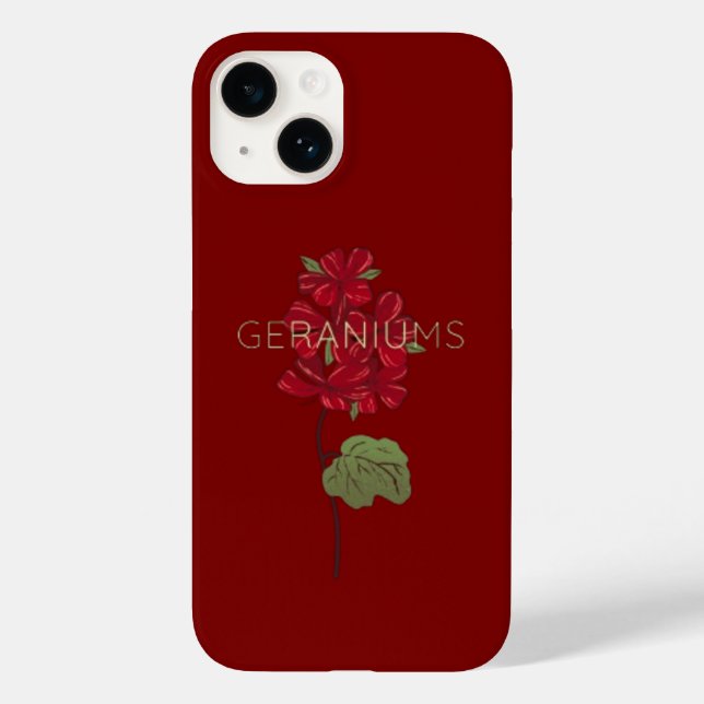 Geranium-Blume Case-Mate iPhone 14 Hülle (Rückseite)