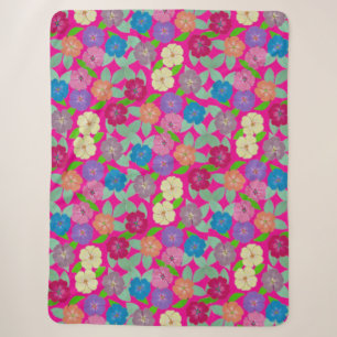 Geranium Blume Sherpa Blanket Sherpadecke