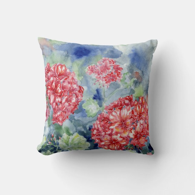 "Geranium Dreams" Drehkissen Kissen (Vorderseite)
