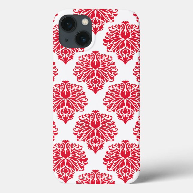 Geranium Elegant Damask Case-Mate iPhone Hülle (Rückseite)