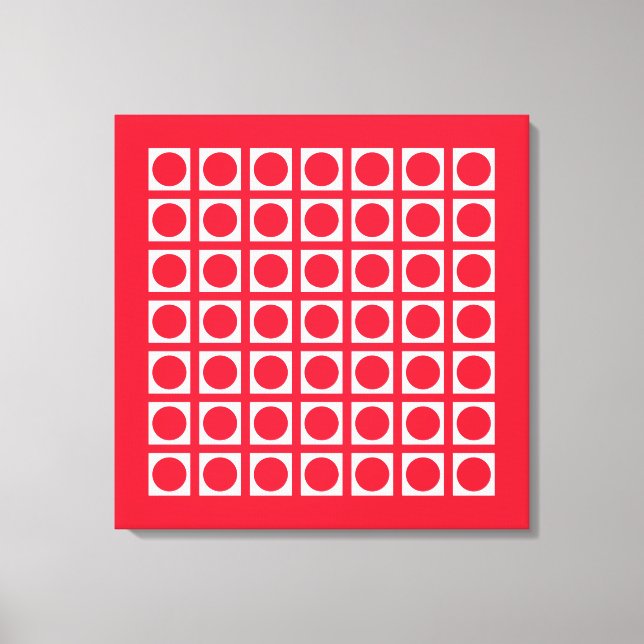 Geranium Elegant Grid Dots Leinwanddruck (Vorderseite)