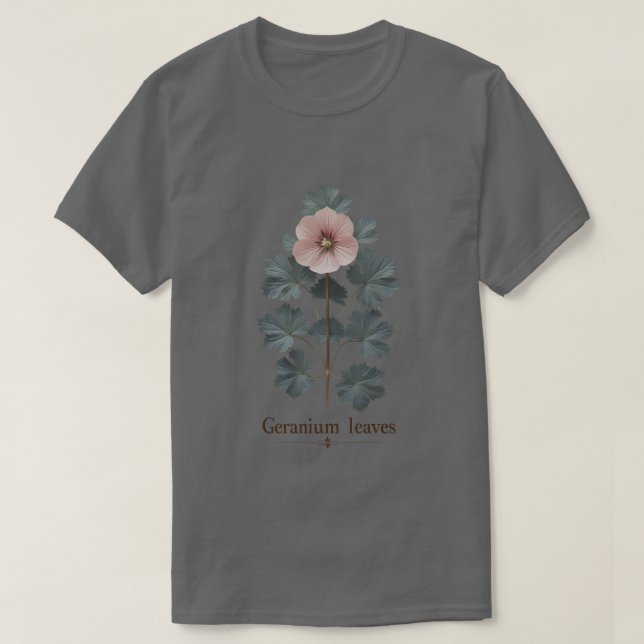 Géranium feuille t-shirt design 2 (Design devant)