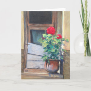 "Geraniums on the Steps" Karte