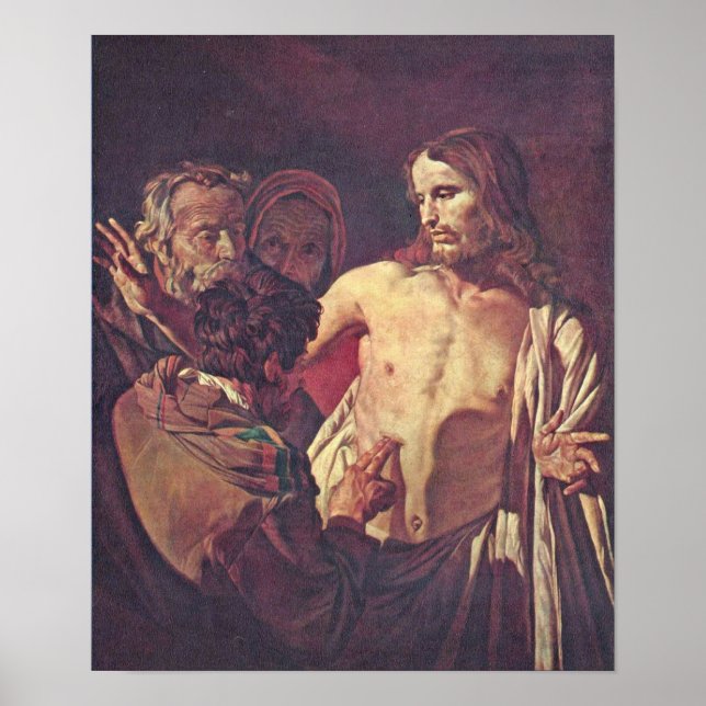 Gerard van Honthorst - Doubting Thomas Poster (Vorne)
