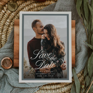 Geräucherte Fichte Klassische Fotografie-Hochzei Save The Date