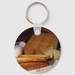 Geräucherter Gruycre Käse Schlüsselanhänger