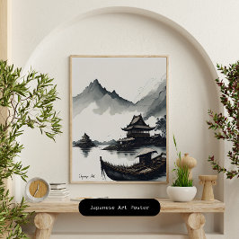 Geräumige japanische Töne: Die Schönheit der Tinte Poster