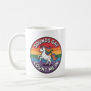 Geräusche, die mich in der LGBT-Fahne des einhorni Kaffeetasse