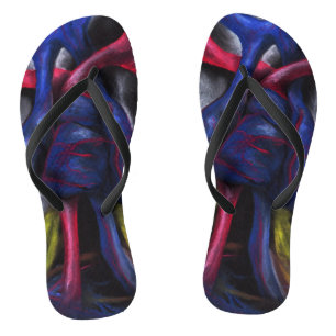Geräusche eines blauen Herzens Anatomische mensch Flip Flops