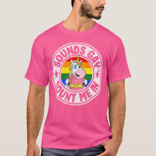 Geräusche zählen mich in der Regenbogenflagge Lgbt T-Shirt