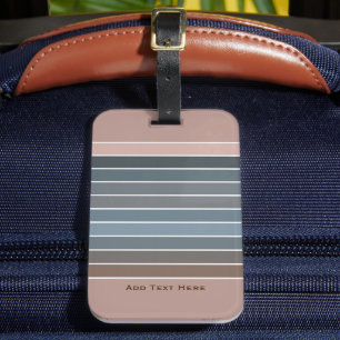 Geräuschgedämpfte erdfarbene Streifen Gepäckanhänger