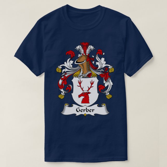 Gerber Coat of Arms Familienwappen T-Shirt (Design vorne)