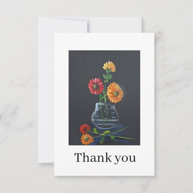 Gerber daisies Thank you card Dankeskarte (Vorderseite)