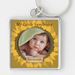Gerber Daisy Baby Foto Key Chain Schlüsselanhänger