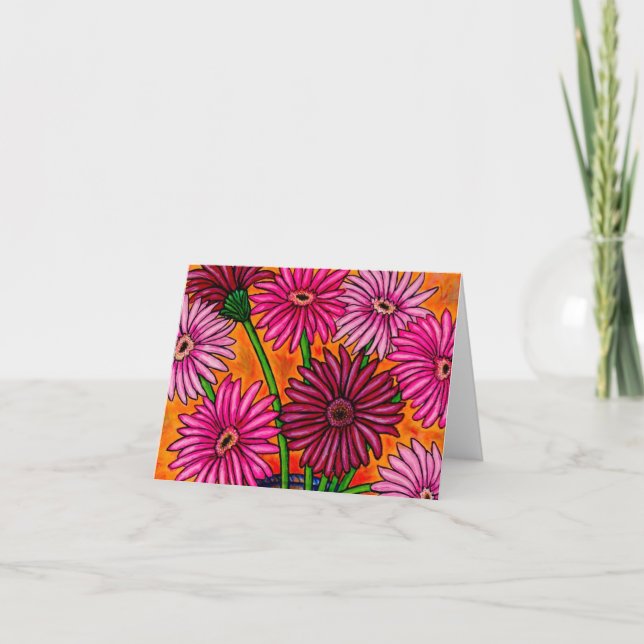 Gerber Daisy Note Card Karte (Vorderseite)